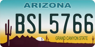 AZ license plate BSL5766