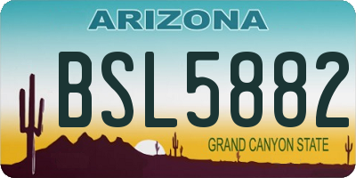 AZ license plate BSL5882