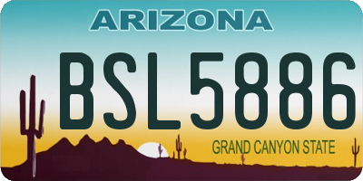 AZ license plate BSL5886