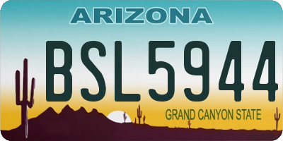 AZ license plate BSL5944