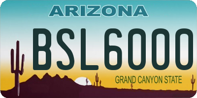 AZ license plate BSL6000