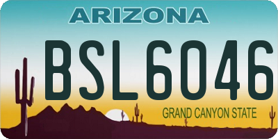 AZ license plate BSL6046