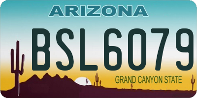 AZ license plate BSL6079