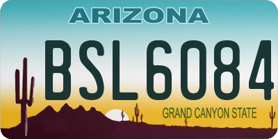 AZ license plate BSL6084
