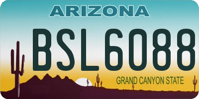 AZ license plate BSL6088