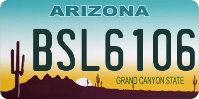 AZ license plate BSL6106