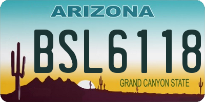 AZ license plate BSL6118