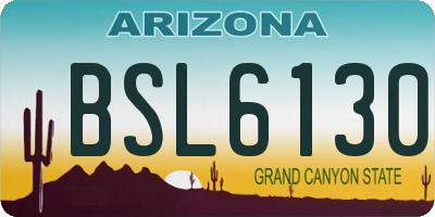 AZ license plate BSL6130