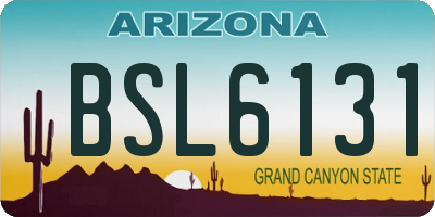 AZ license plate BSL6131