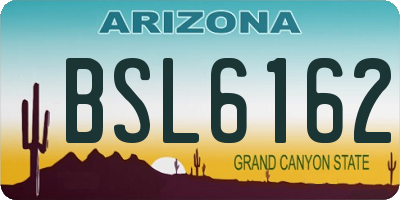 AZ license plate BSL6162