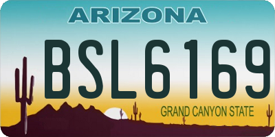 AZ license plate BSL6169