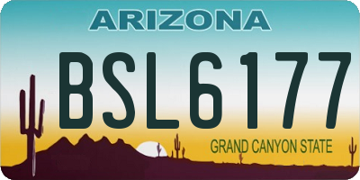AZ license plate BSL6177
