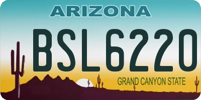 AZ license plate BSL6220