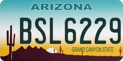 AZ license plate BSL6229