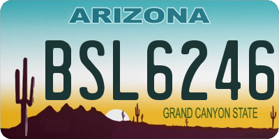 AZ license plate BSL6246