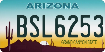 AZ license plate BSL6253