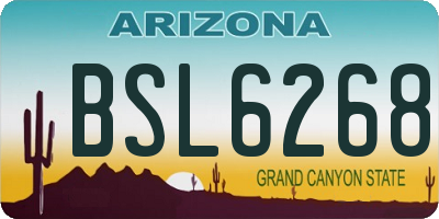 AZ license plate BSL6268