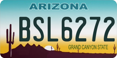 AZ license plate BSL6272