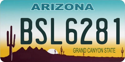 AZ license plate BSL6281