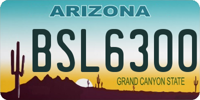 AZ license plate BSL6300