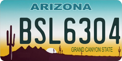 AZ license plate BSL6304