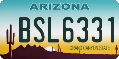 AZ license plate BSL6331
