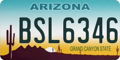 AZ license plate BSL6346