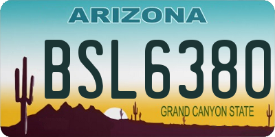 AZ license plate BSL6380