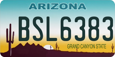 AZ license plate BSL6383