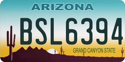 AZ license plate BSL6394