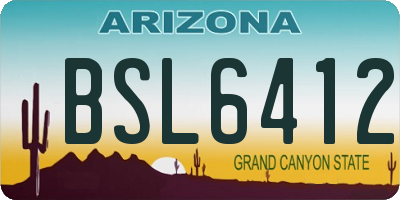 AZ license plate BSL6412