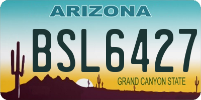 AZ license plate BSL6427