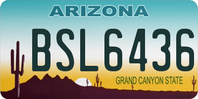AZ license plate BSL6436