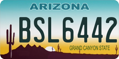AZ license plate BSL6442