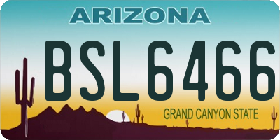 AZ license plate BSL6466