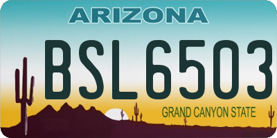 AZ license plate BSL6503