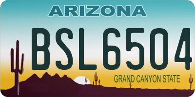 AZ license plate BSL6504