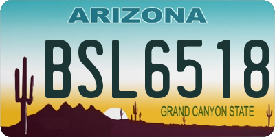 AZ license plate BSL6518