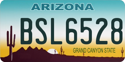 AZ license plate BSL6528