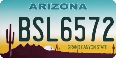AZ license plate BSL6572