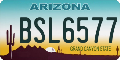 AZ license plate BSL6577