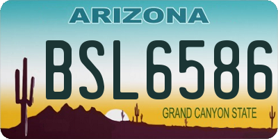 AZ license plate BSL6586