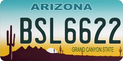 AZ license plate BSL6622