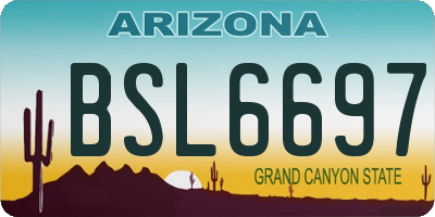 AZ license plate BSL6697