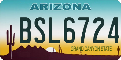 AZ license plate BSL6724