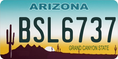 AZ license plate BSL6737