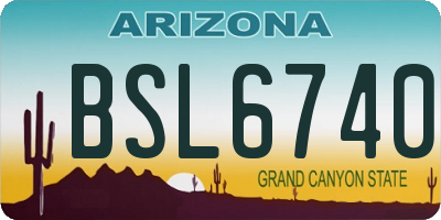 AZ license plate BSL6740