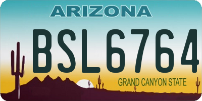 AZ license plate BSL6764