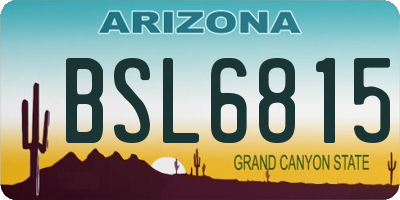 AZ license plate BSL6815