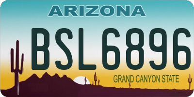 AZ license plate BSL6896